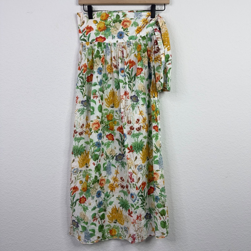 Evi‎ Grintela Sarong Skirt Womens XS Floral Wrap Cover Up Boho Cottagecore Beach